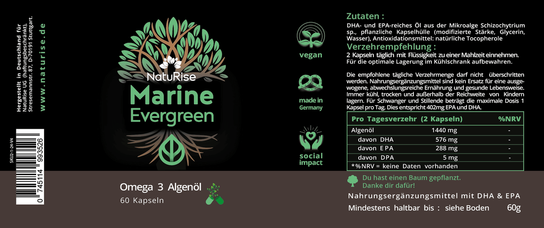 Omega 3 Algenöl (rabattiert)