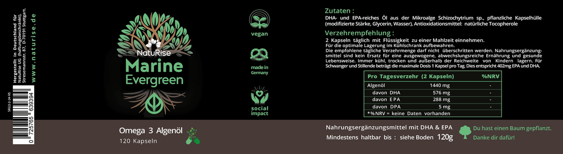 Omega 3 Algenöl (rabattiert)