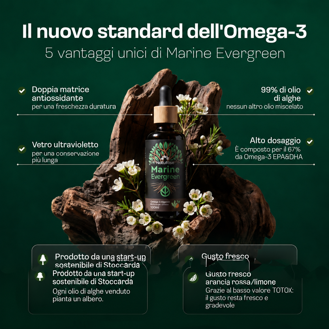 Olio di alghe Omega 3 (200ml)
