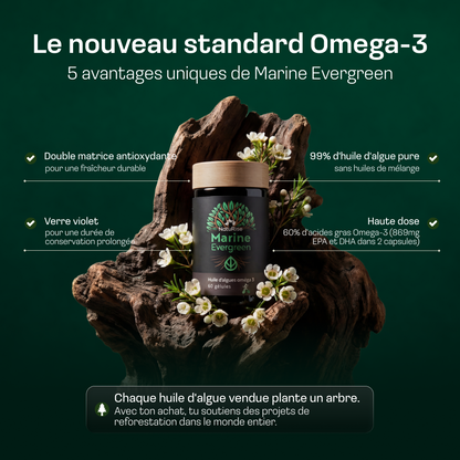 Gélules d'huile d'algues oméga-3
