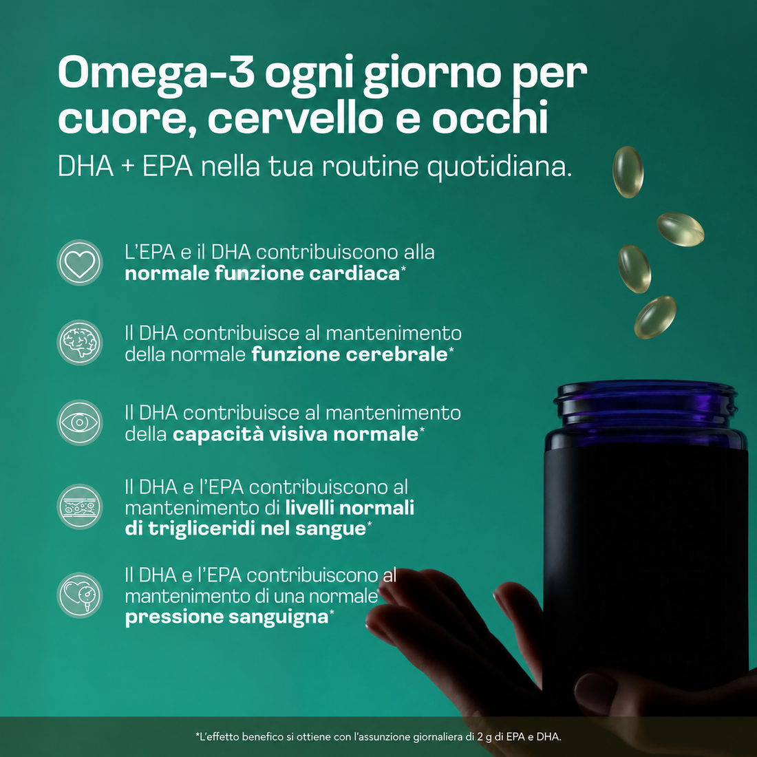 Capsule di olio di alghe Omega 3